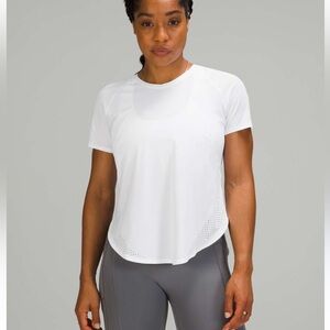 Lululemon UVP run short sleeve white